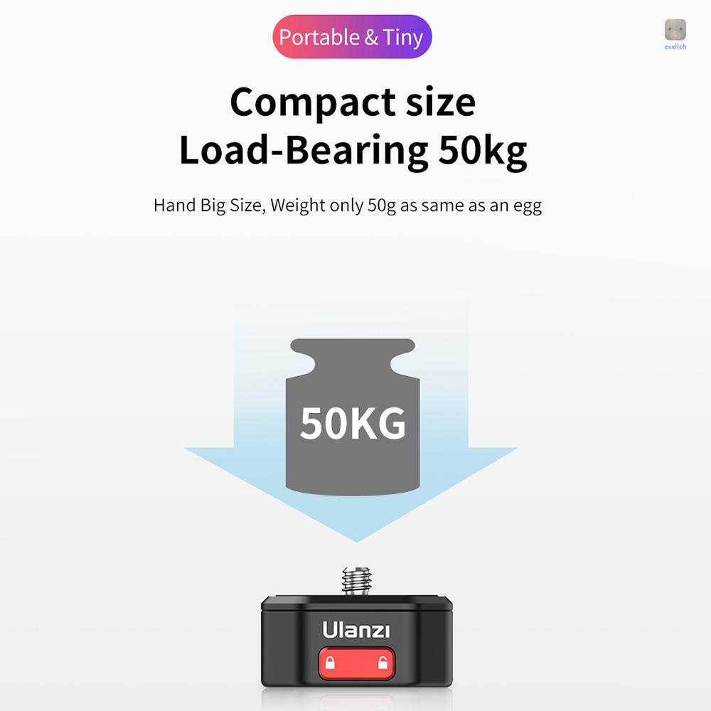 ULANZI Đĩa QR Tháo Lắp Nhanh Với Ốc 1 / 4 Inch 50kg Cho Máy Ảnh DSLR