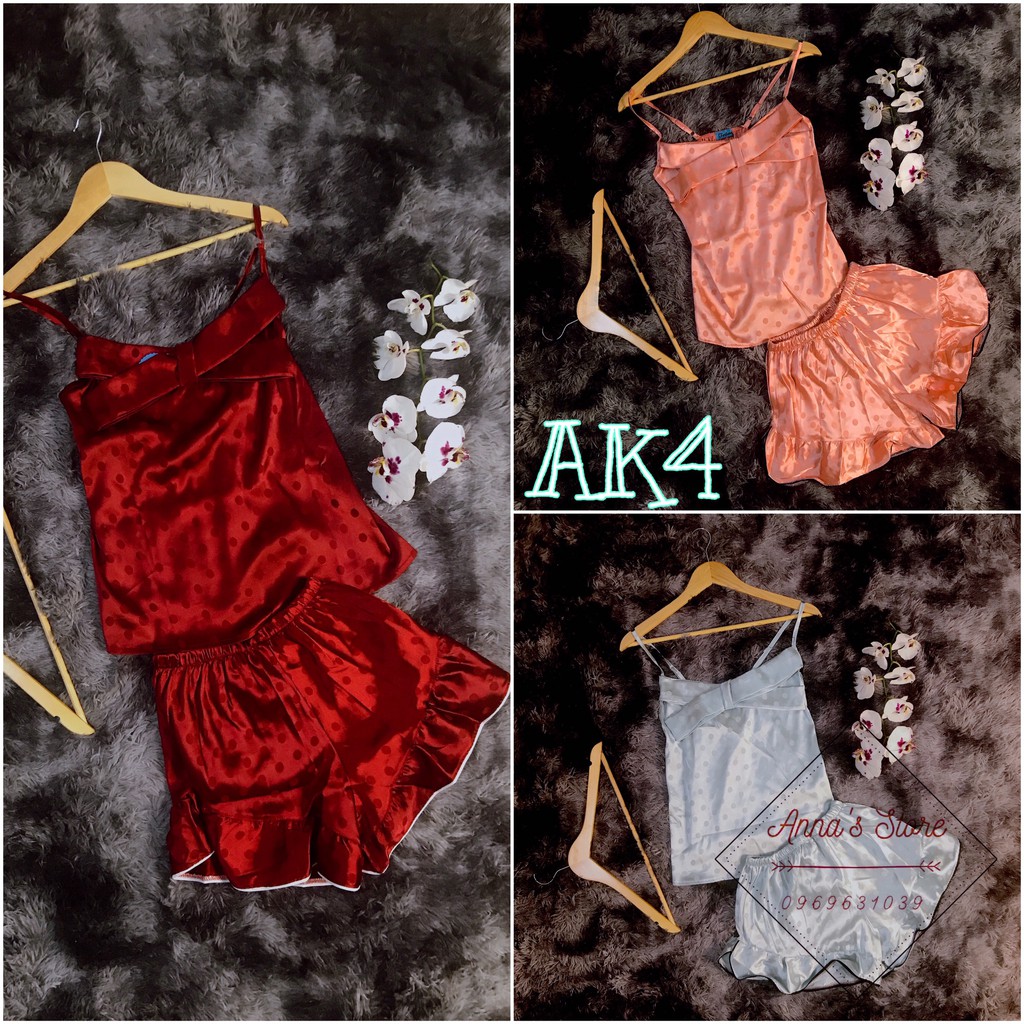 [Mã CAYG5 giảm 5k đơn 199k] Bộ Pijama nữ Chấm Bi chất lụa gấm mịn màng | BigBuy360 - bigbuy360.vn