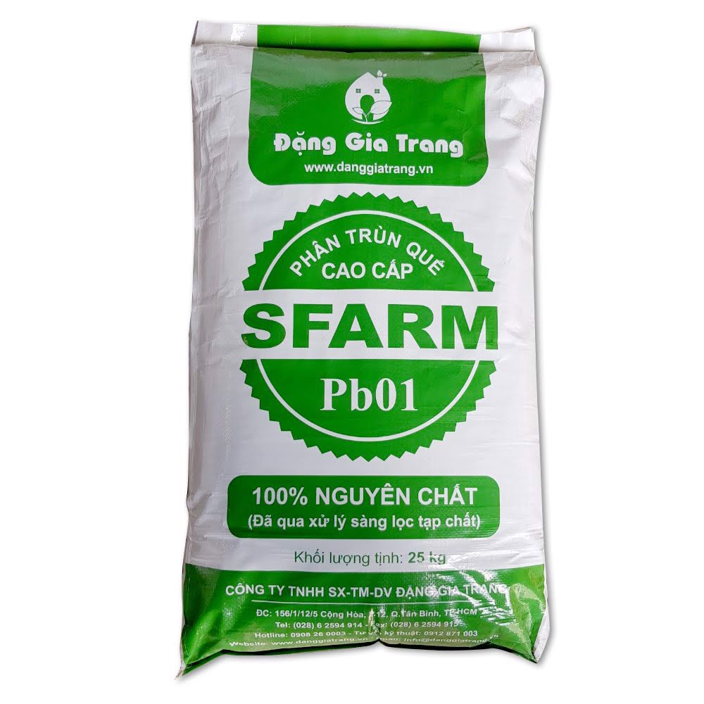 Trùn Quế Nguyên Chất Sfram Bao 25Kg