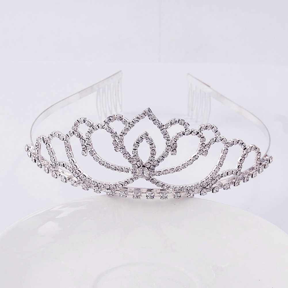 Cài Tóc Hình Vương Miện Đính Đá Lấp Lánh