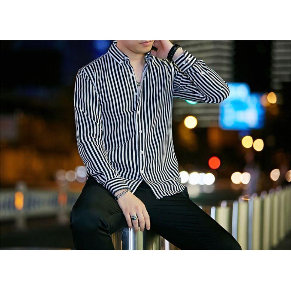 [NHIỀU MÀU] Áo Sơ Mi Nam Kẻ Sọc Công Sở - Phong Cách Lịch Lãm 45-78kg | BigBuy360 - bigbuy360.vn