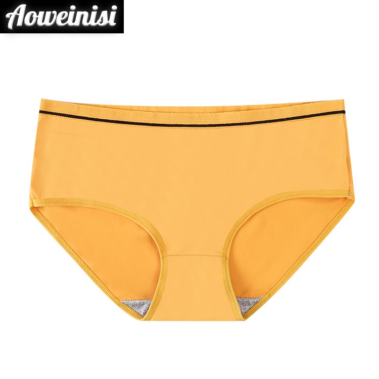 Quần lót AOWEINISI 5 màu sắc tùy chọn không hằn vết đệm kháng khuẩn kép thoải mái lưng cao vừa linh hoạt thời trang