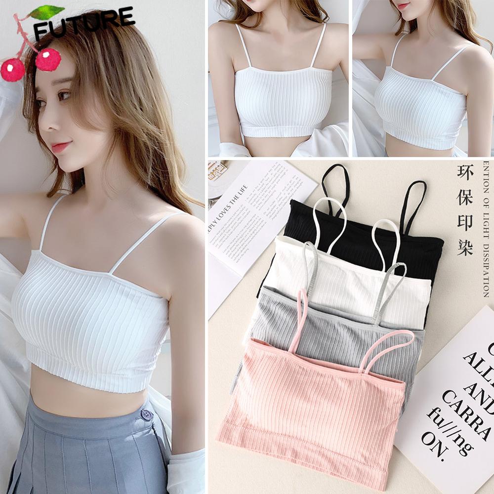 Áo Croptop Hai Dây Co Giãn Nhiều Màu Sắc Thời Trang Mùa Hè Sành Điệu Cho Nữ