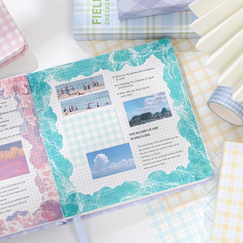 Sổ Tay Vuông Sổ Tay Bullet Journal Ruột Caro Bìa Cứng Cutout Hình Trái Tim Xinh Xắn Mẫu Mới 2022