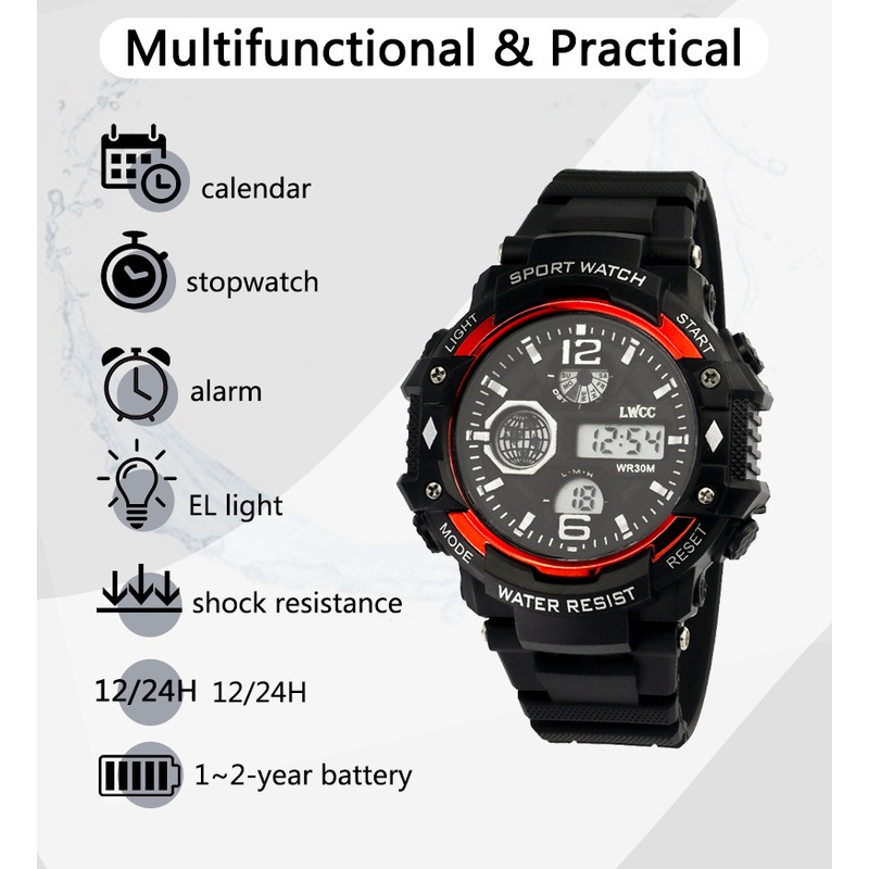 Đồng hồ bơi thời trang Đồng hồ đeo tay đa chức năng chống thấm nước 30M | BigBuy360 - bigbuy360.vn