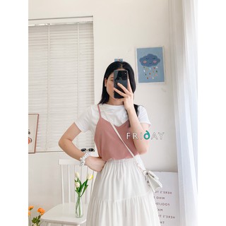 Áo hai dây chất liệu lụa mềm Friday