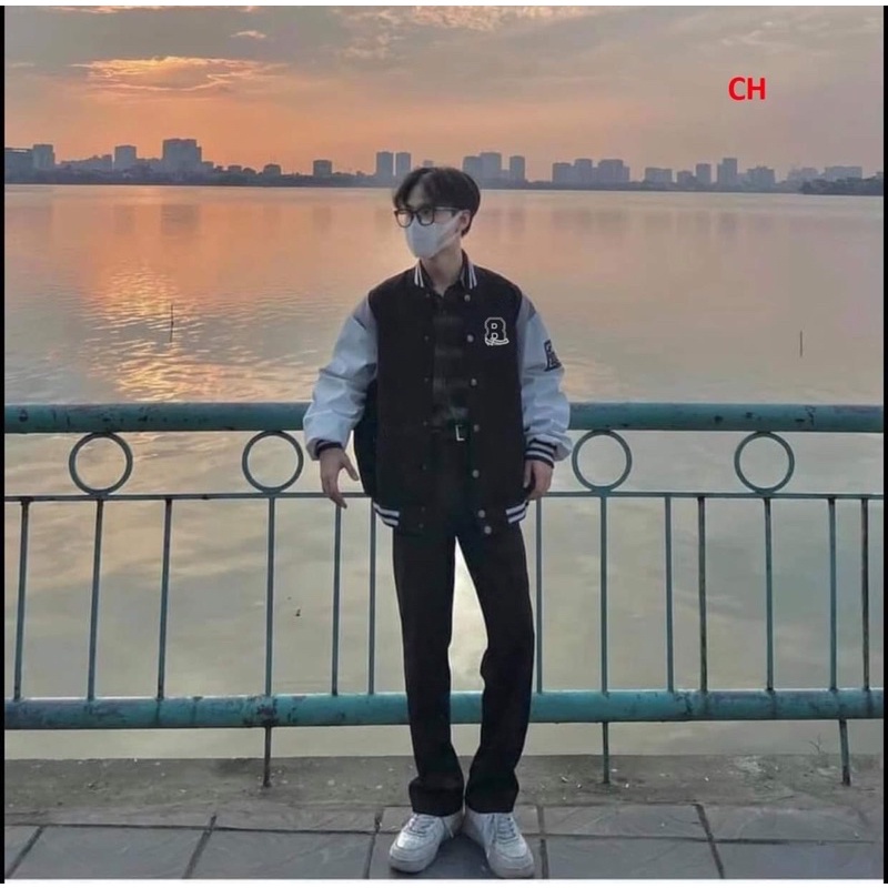 Áo bomber RK,21Chất gió mềmhàng 1 lớp cổ, tay áo và gấu áo có bo dệt xịnfreesize 50kgphong cách hàn quốc