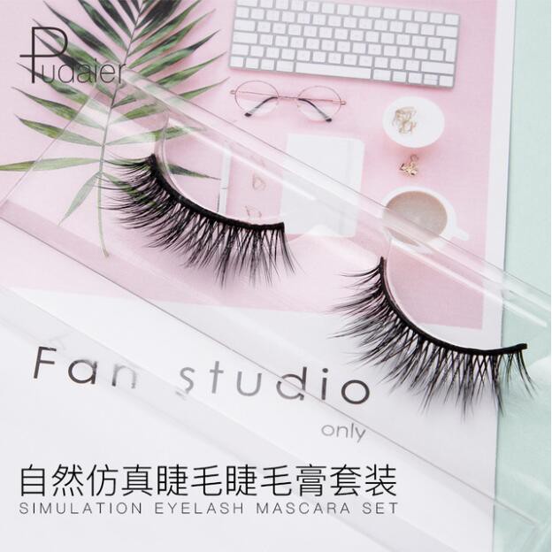 Cặp lông mi giả Pudaier bằng lông chồn thật 100% mềm mại và dài tự nhiên