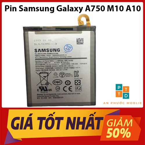 Pin Samsung A10/ M10/ A7 2018/ EB-BA750ABU - Pin zin bóc máy