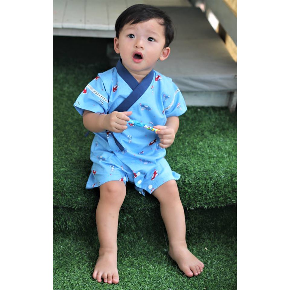Body yukata cotton ngắn tay cho bé