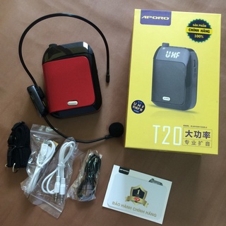 Máy trợ giảng không dây aporo t20 uhf có bluetooth - nhập khẩu chính hãng, tặng kèm mic có dây