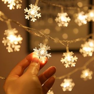 Đèn led dây hình bông tuyết 3m-16 đến 20 bóng- đèn Noel