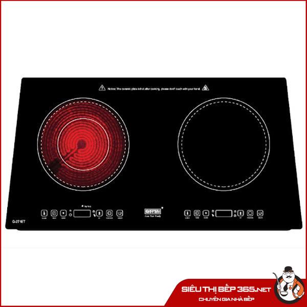 Bếp hỗn hợp 1 điện 1 từ Giovani G-271 ET