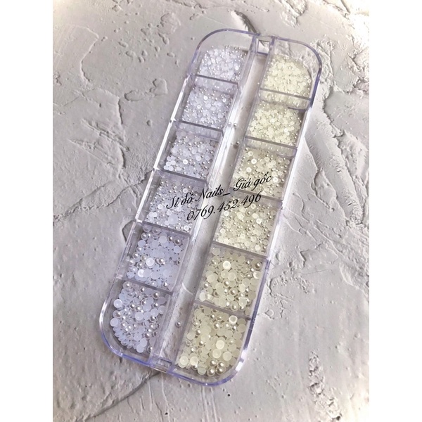 Khay trai nửa mix size - mix màu- ánh trắng - 7 màu