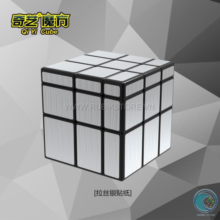 [SALE30% - FREESHIP] Đồ chơi Rubik Qiyi 3x3 Mirror with silver stickers - Rubik ocean ĐỒ CHƠI CAO CẤP KHÔNG CHÌ