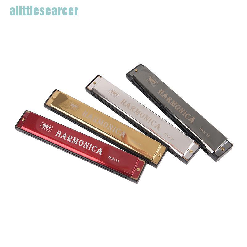 Kèn Harmonica Tremolo 24 Lỗ Kèm Hộp Đựng Cho Người Mới Bắt Đầu