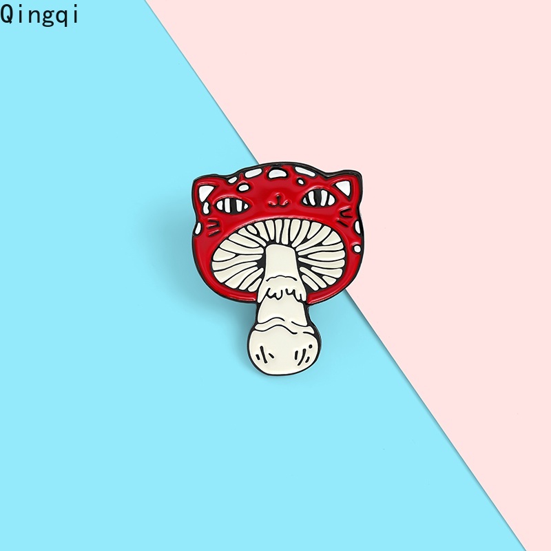 Ghim cài áo trang trí Miss Zoe hình nấm mặt mèo hoạt hình đáng yêu