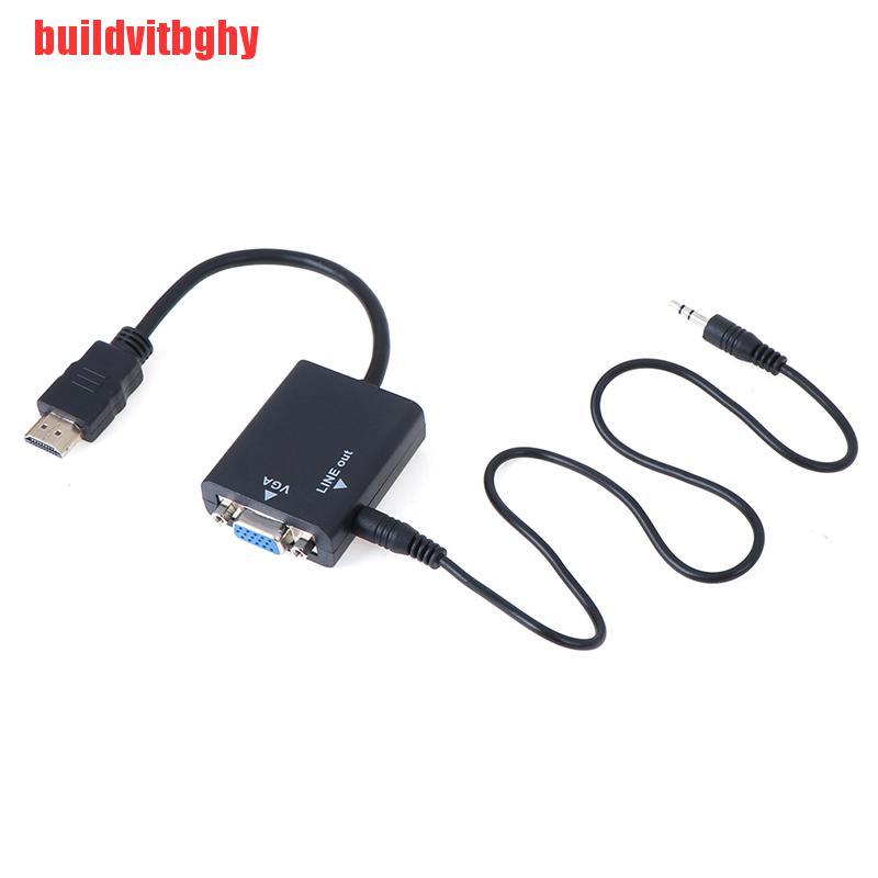 (Mua-Code) Cáp Chuyển Đổi Hdmi Sang Vga Hỗ Trợ 1080p Với Cáp Âm Thanh