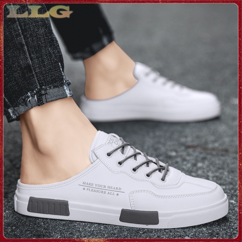 Giày Lười Da Đế Bằng Không Có Dây Buộc Thời Trang Mùa Hè Cho Nam