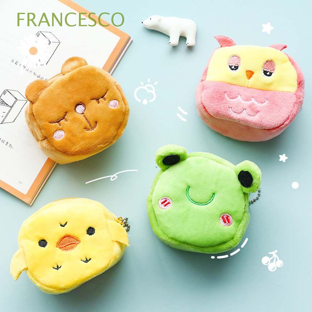 FRANCESCO Casual Mini Wallet Ladies Key bag Coin purse Gift Plush With keychian Female Children Student Coin bag