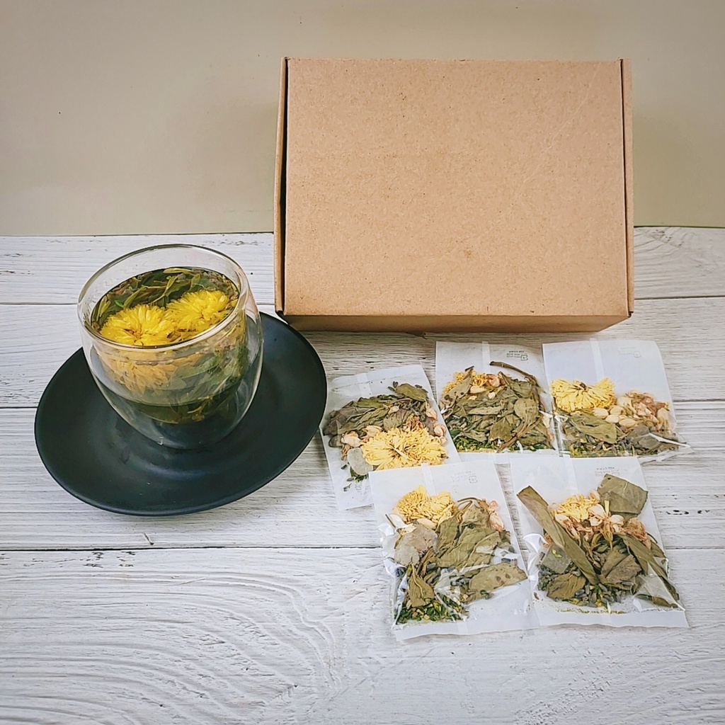 Tịnh tâm trà, (T02), Trà hoa thanh tịnh giảm căng thẳng lo âu.....