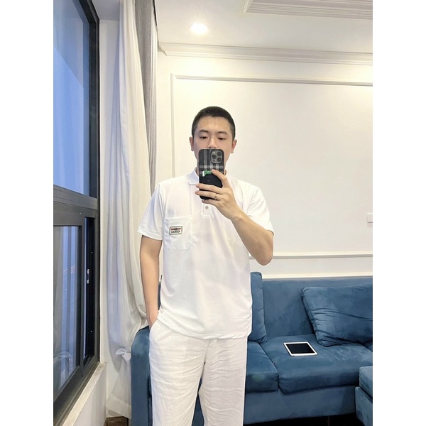 Áo polo nam nữ, áo trắng cổ trụ sơ mi nam Gu chì thấm hút mồ hôi tốt, vải chống bám bẩn, form áo đứng sang trọng