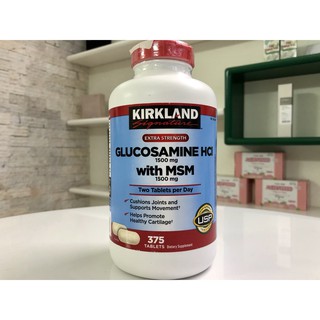 Viên uống Glucosamine HCL 1500mg Kirkland With MSM 1500mg Hộp 375 Viên