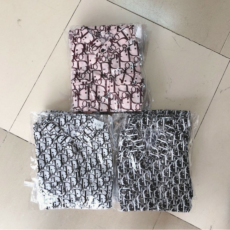 Áo sơ mi in chữ họa tiết Tay Ngắn cao cấp