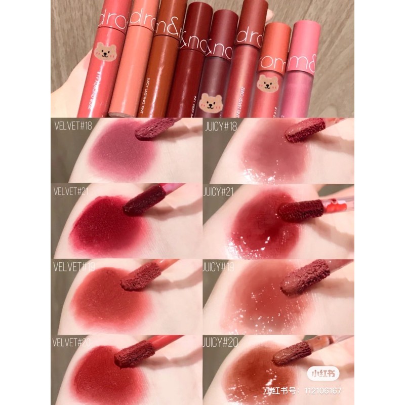 ✨SON BÓNG ROMAND CÁC LOẠI✨ Romand Juicy Lasting Tint/ Romand Glasting Water Tint