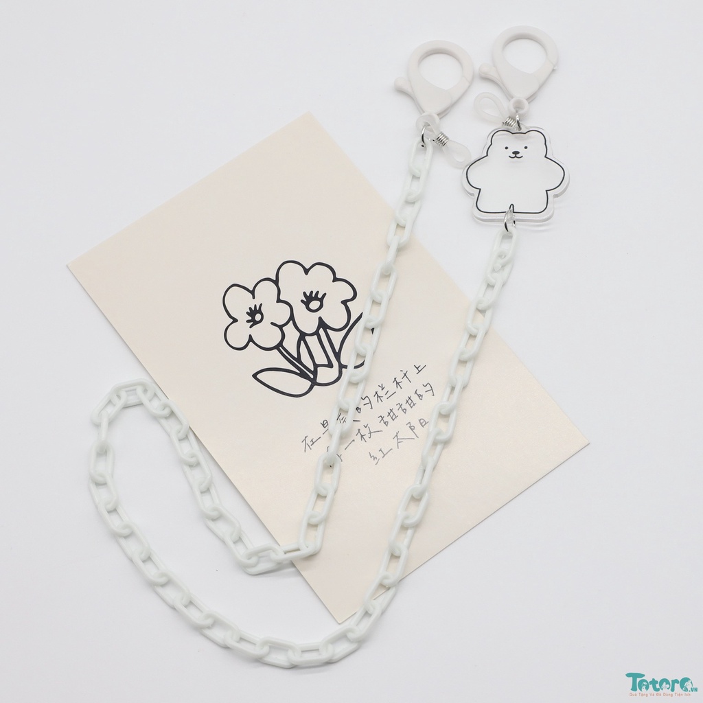 Dây đeo kính và khẩu trang Gấu Mập Sắc Màu Nhóc Bông Hoa Trái Tim Phi Hành Gia