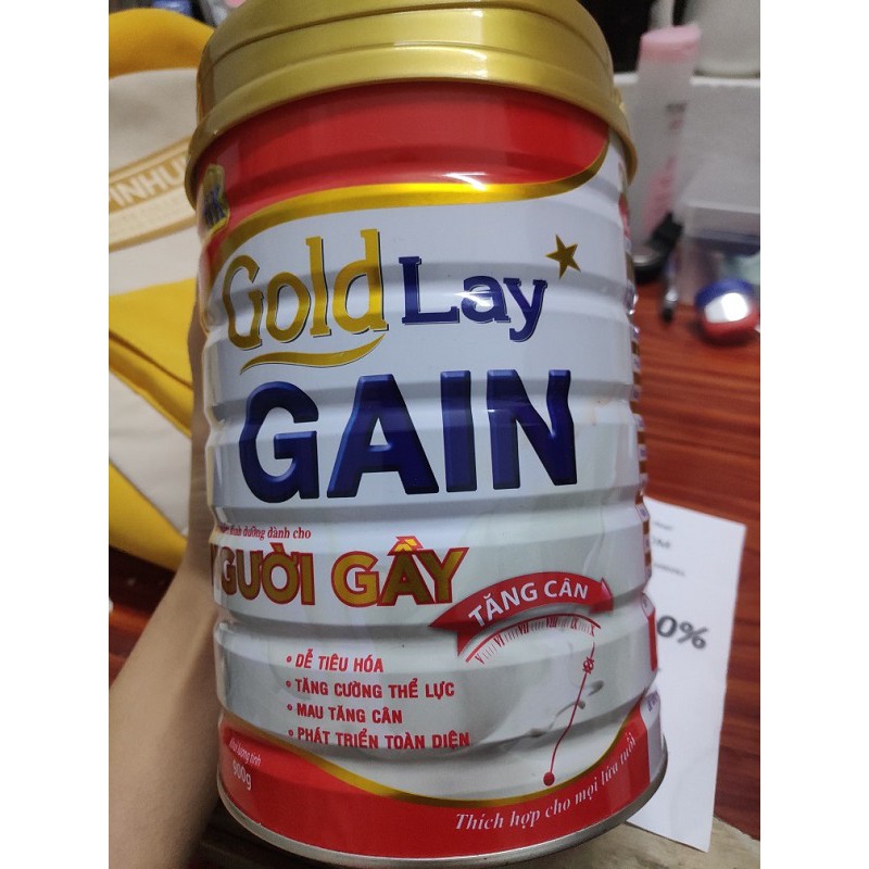 Sữa tăng cân Goldlay Gain 900g - Dành cho người gầy, trẻ suy dinh dưỡng, phù hợp mọi lứa tu