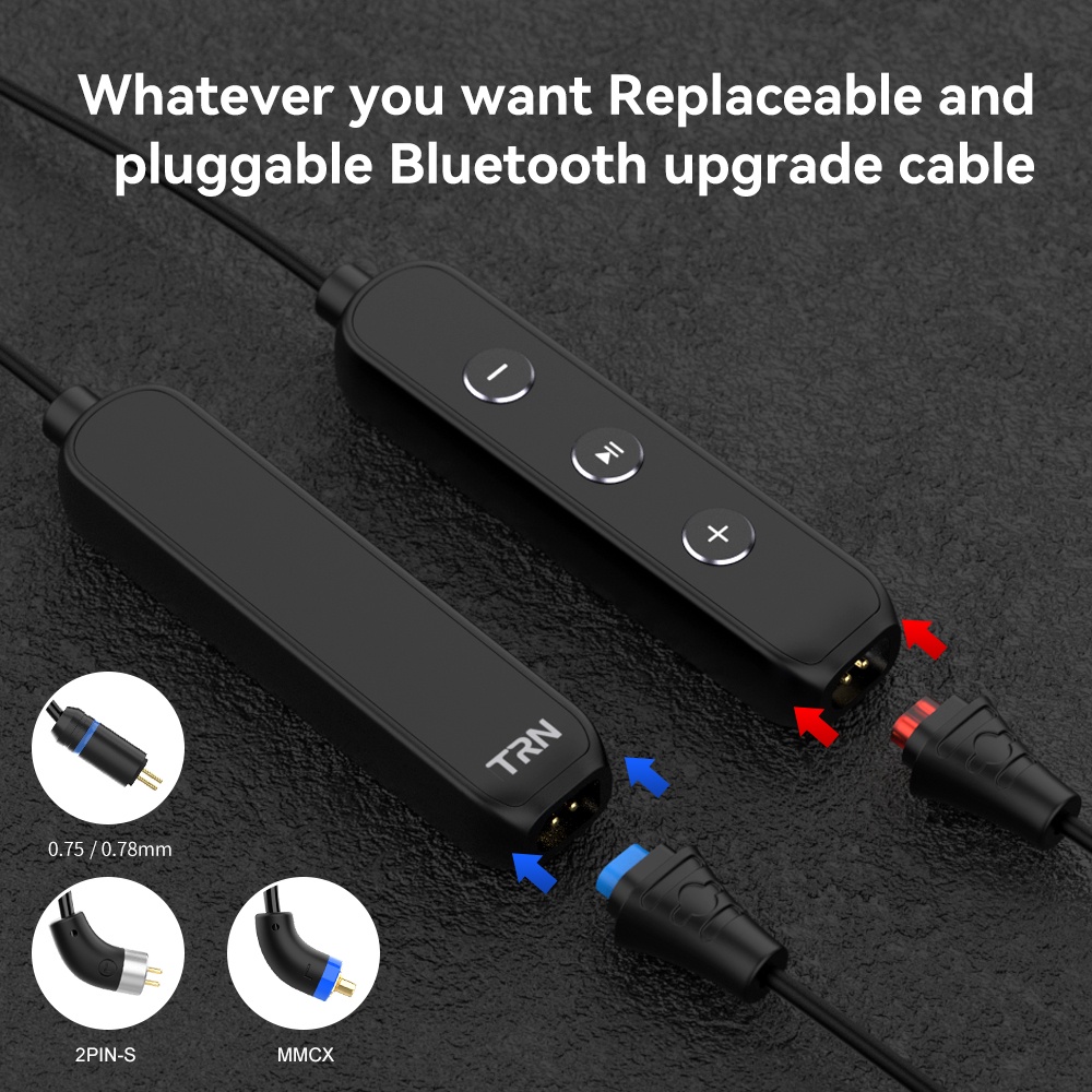 Tai nghe không dây TRN BT3S PRO QCC3034 Bluetooth 5.1 Aptx HD 0.75 0.78mm MMCX Có Cáp