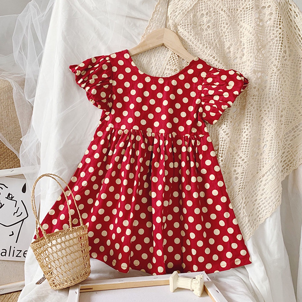 Đầm công chúa BEAR LEADER không tay màu đỏ thời trang mùa hè dành cho bé gái