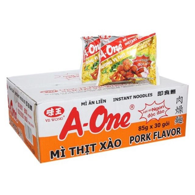 Mì A-One thịt xào thùng 30 gói x 85g