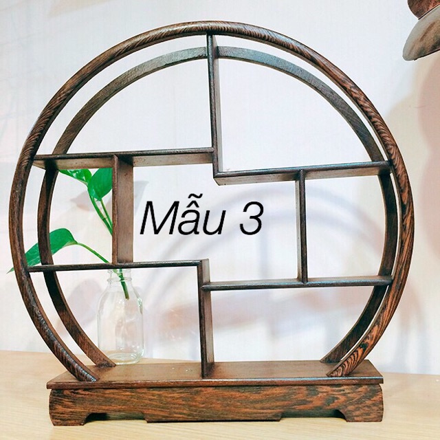 Kệ gỗ mini tròn trang trí phong thủy tphcm