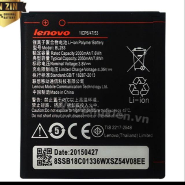 Pin lenovo A2010 BL-253 zin bảo hành 6 tháng đổi mới