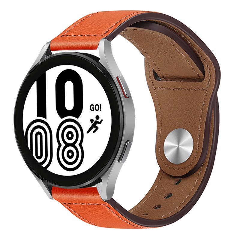 Dây Đeo Bằng Da 20Mm 22Mm Cho Đồng Hồ Thông Minh Samsung Galaxy Watch 4/Classic/Active 2 42Mm/46mm Correa 40/44Mm GT/3/2/2e/Pro
