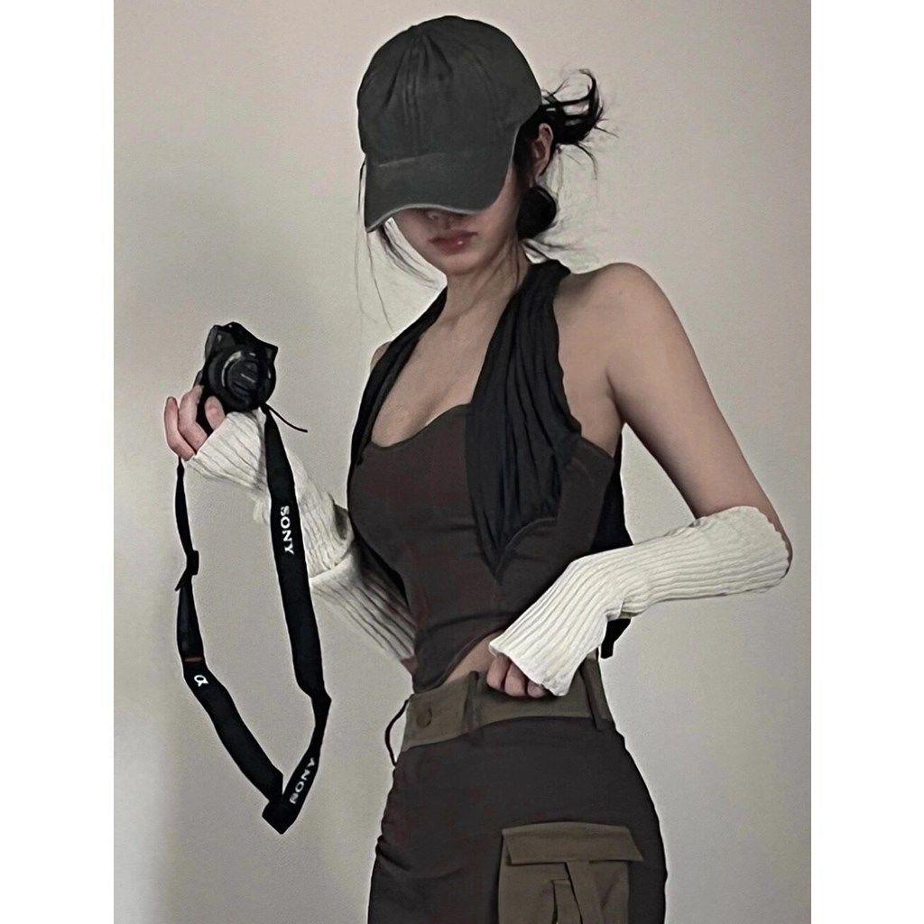 Niche Set Áo Không Tay Chéo Nhiều Cách Mặc Gợi Cảm Phong Cách Mới Mùa Hè Nóng Bỏng Cho Nữ