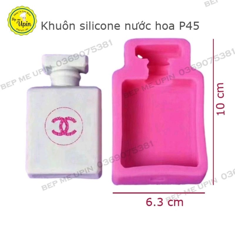 Khuôn silicon túi ví phấn chanel làm bánh sinh nhật nến thơm