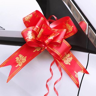 Nơ đỏ song hỷ trang trí đám cưới