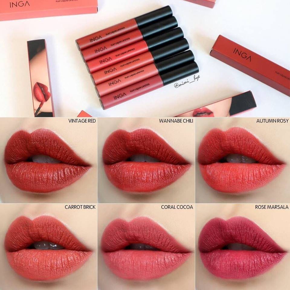 SON KEM LÌ INGA FLAT LIQUID LIPSTICK