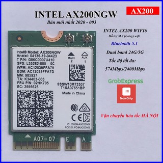 Card wifi intel AX200 9260NGW 8260NGW dùng cho khe M2 ngff