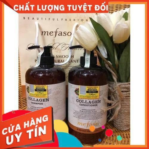 COMBO Cặp Dầu Gội, Xả Biotin Collagen Mefaso (CHAI CỰC LỚN 800ML)