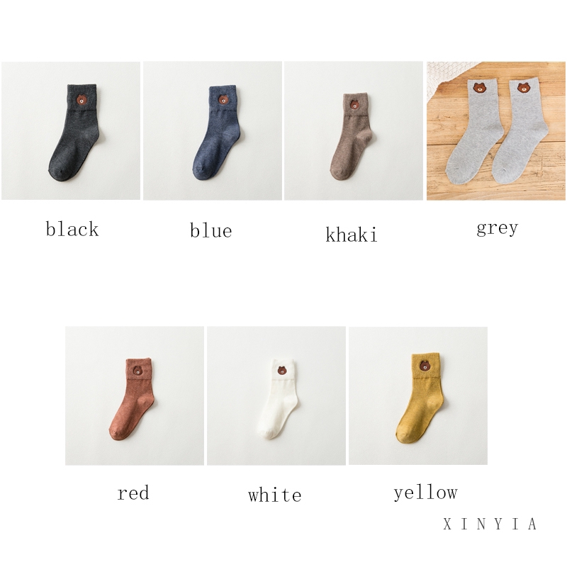 Vớ họa tiết gấu hoạt hình phong cách Unisex dễ thương