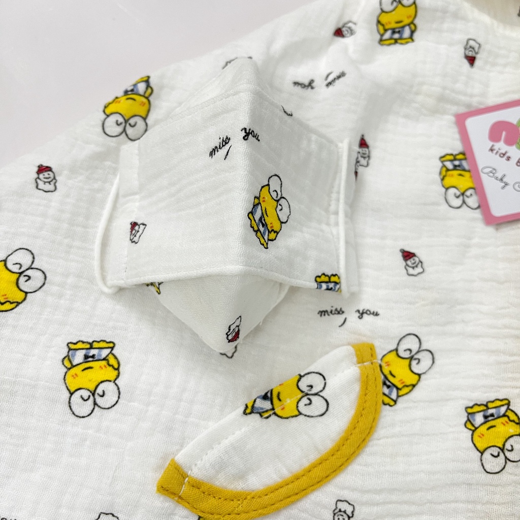 Áo Choàng Chống Nắng Cho Bé Nina Kids Boutique Áo Choàng Đa Năng Tránh Gió Đi Tiêm Xô Muslin Kèm Kính Chống Giọt Bắn