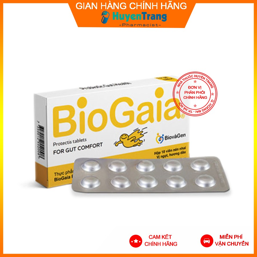 ✔️️️(Tặng Quà Xinh) Men vi sinh Biogaia dạng viên - giảm táo bón, nôn trớ An toàn cho Bé và Mẹ Bầu