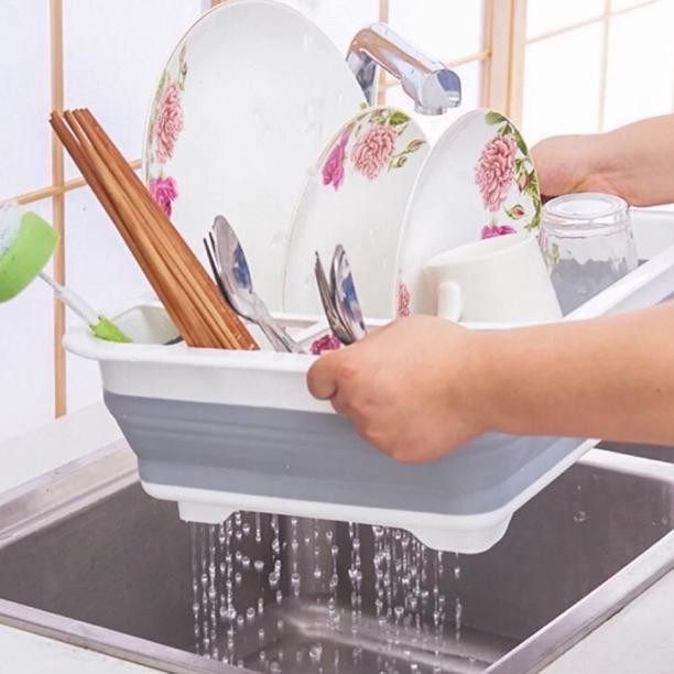 Giá Phơi Ráo Chén Dĩa Bằng Silicone Gấp Gọn Tiện Dụng | BigBuy360 - bigbuy360.vn