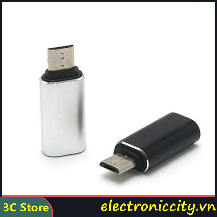 Ele】⚡⚡Đầu chuyển đổi cổng type-C sang Micro USB cho điện thoại Android