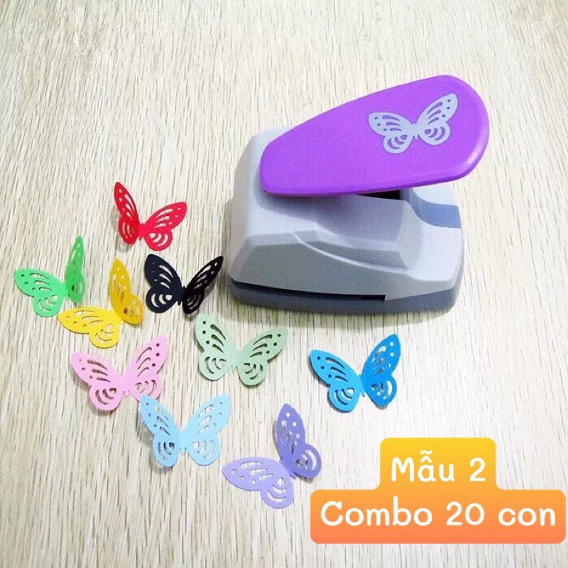 Combo 20 bướm giấy tráng trí nhiều màu sắc