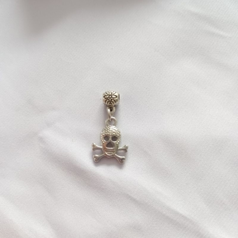 Charm ống lùa bạc thái mic vòng xỏ handmade làm trang sức xỏ DIY